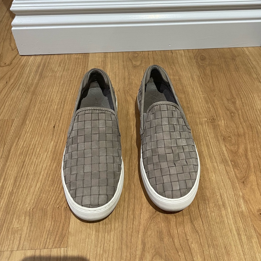 J/Slides Gray Suede Slip-On Sneakers